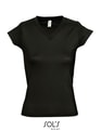 Dames  T-shirt Sols V-Neck Victory Diep Zwart